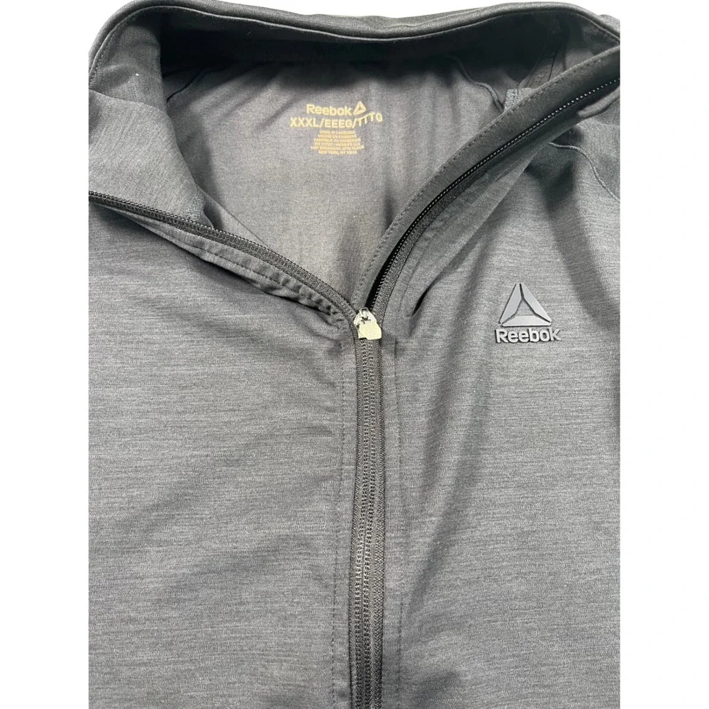 Reebok Men's‎ Full Zip Athletic Jacket XXXL Black Gray Performance Track Jacket